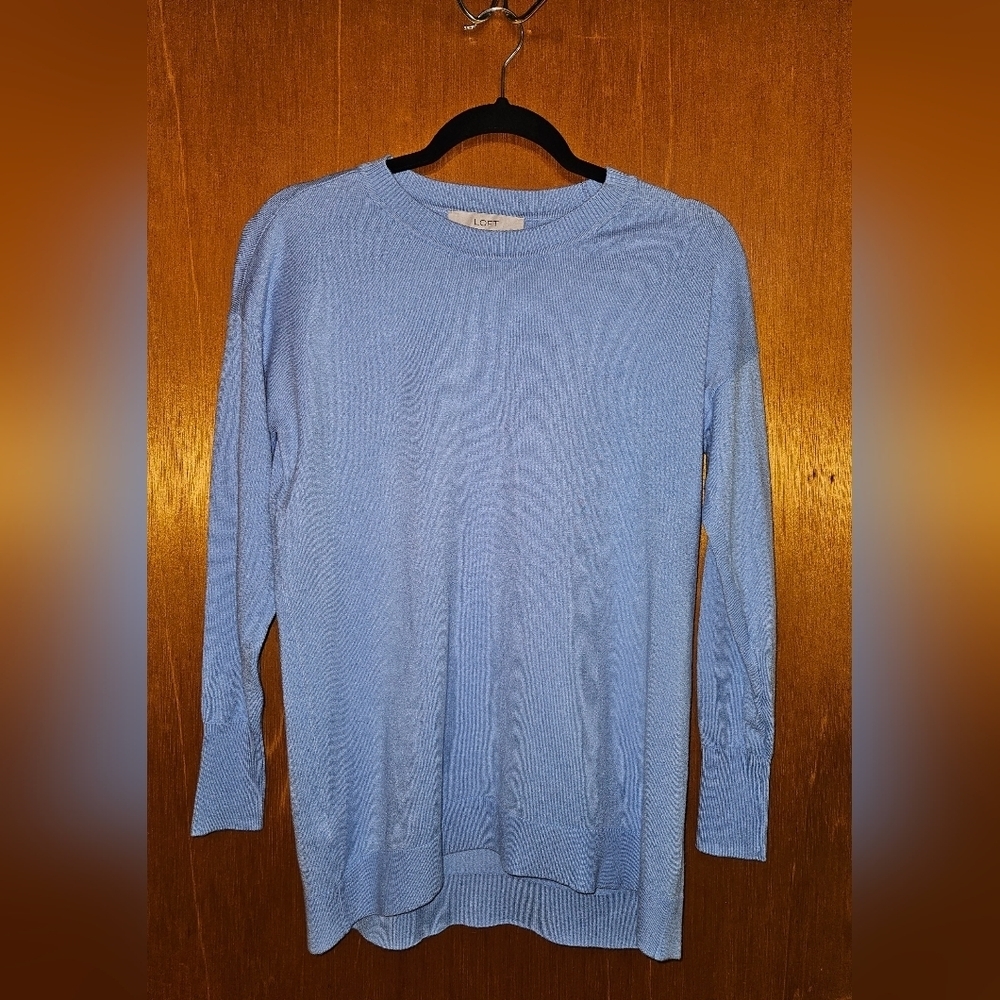 Drop Shoulder Sweater Powder Blue Size XS NWOT